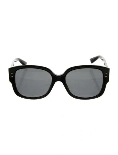 Pre-owned Dior Cannage Pattern Square Sunglasses In Black