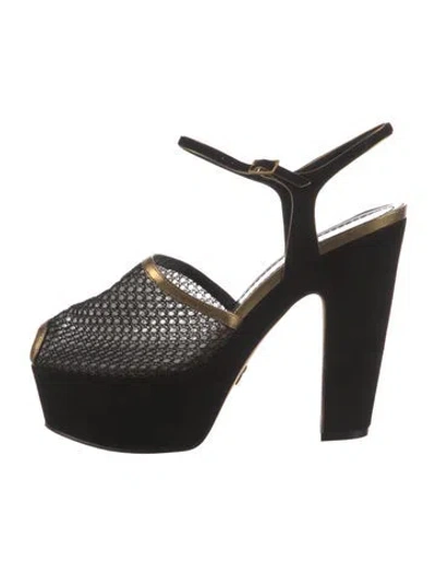 Pre-owned Dior Cannage Pattern Suede Slingback Pumps In Black