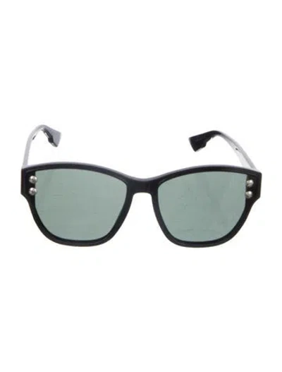 Pre-owned Dior Cannage Pattern Wayfarer Sunglasses In Black