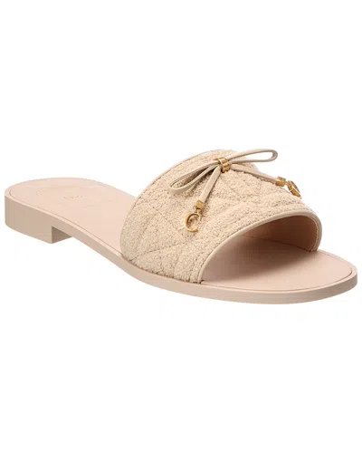 Dior Cannage Quilted Sandal In Neutral