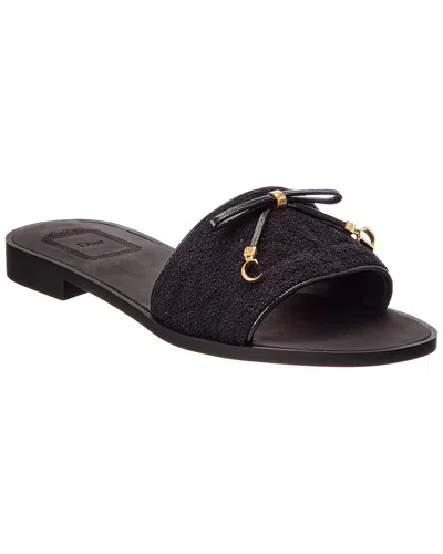 Dior Cannage Quilted Sandal In Black