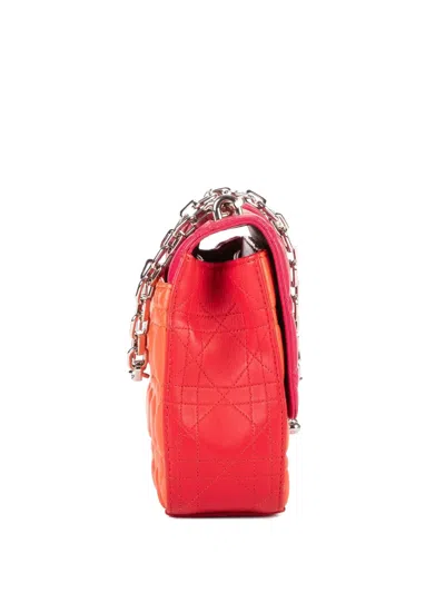 Pre-owned Dior Cannage-quilting Shoulder Bag In Pink