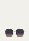 Dior Square Sunglasses In Gold
