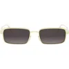 Dior Cannage S2u Rectangular Sunglasses In Gold
