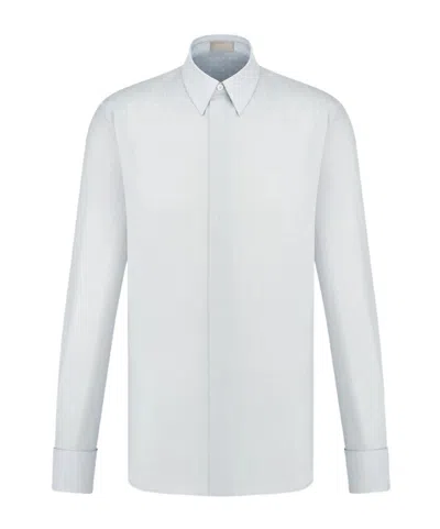 Dior Cannage Shirt With French Cuffs In Multi