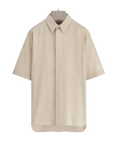 Dior Cannage Short-sleeved Shirt In Brown