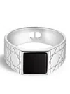 Dior Cannage Signet Ring In Metallic