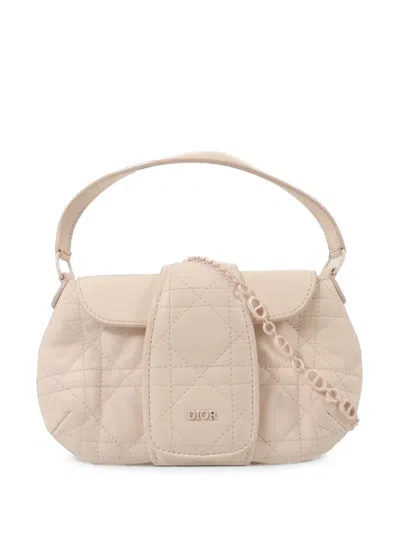 Pre-owned Dior Cannage Tote Bag In Neutrals