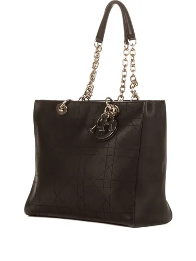 Pre-owned Dior Cannage Ultra  Tote Bag In Black