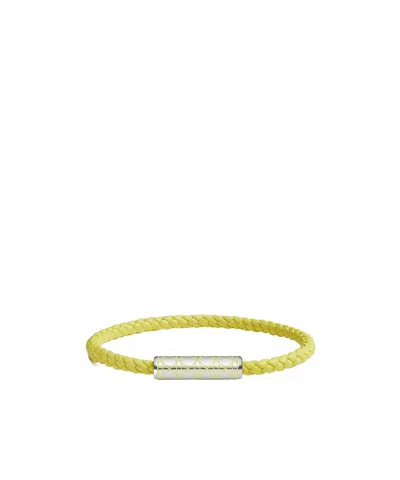 Dior Cannage Woven Leather Bracelet In Gold