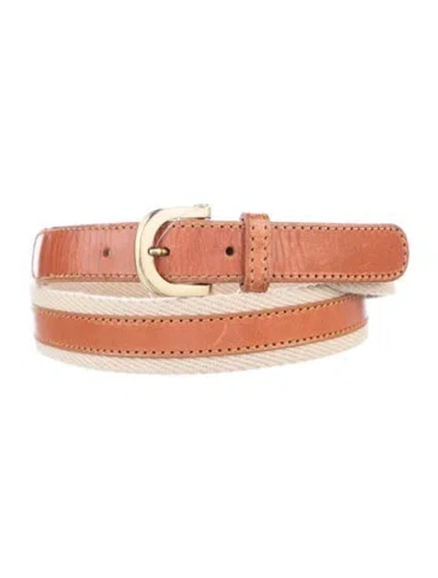 Pre-owned Dior Canvas Belt In Brown