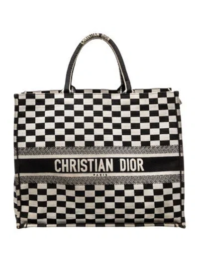 Pre-owned Dior Canvas Book In Black/white