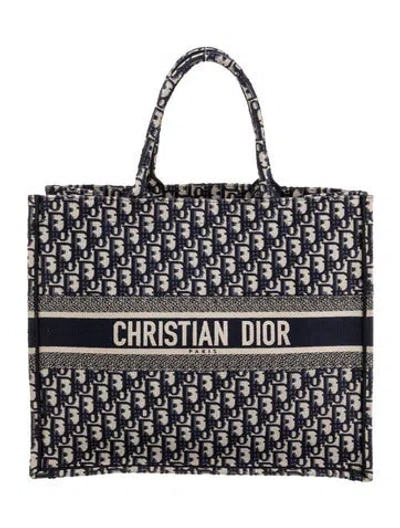 Pre-owned Dior Canvas Book In Blue