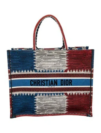 Pre-owned Dior Canvas Book In Blue/red