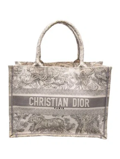 Pre-owned Dior Canvas Book In Grey