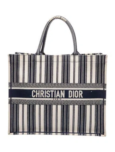 Pre-owned Dior Canvas Book Large In Blue