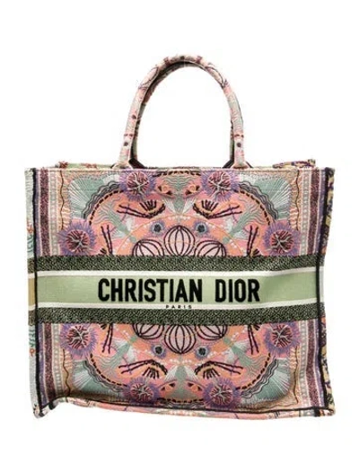 Pre-owned Dior Canvas Book In Pink