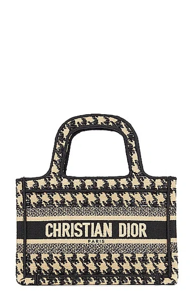 Dior Canvas Book Tote Bag In Black