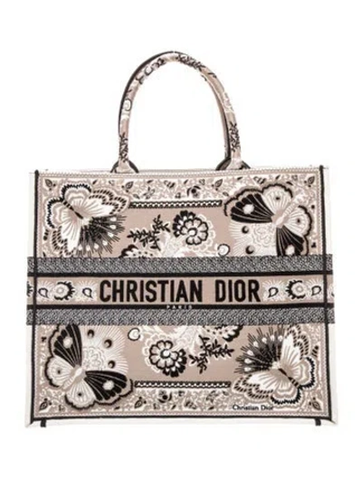 Pre-owned Dior Canvas Book Tote Large 2023 In Neutrals