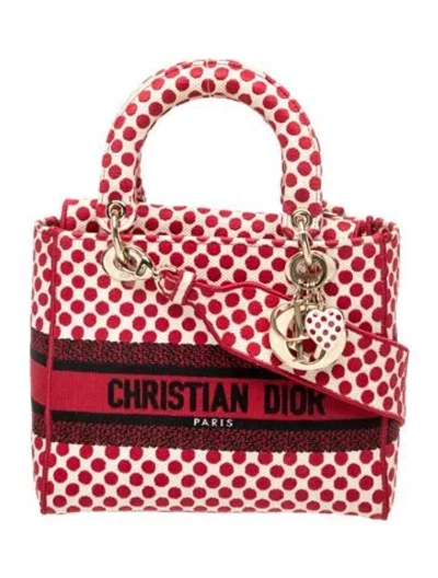 Pre-owned Dior Canvas Book Tote In Red