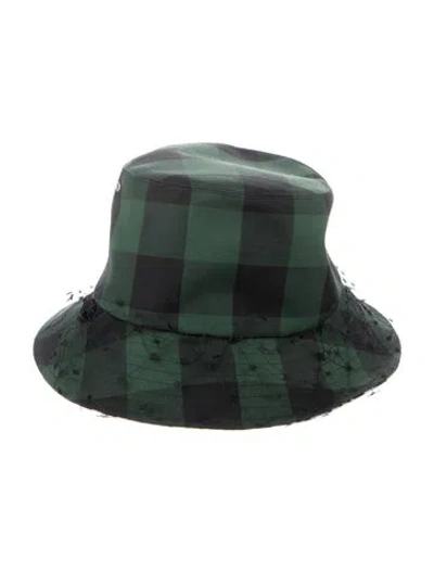 Pre-owned Dior Canvas Bucket Hat In Green