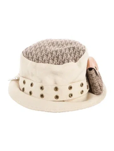 Pre-owned Dior Canvas Bucket Hat In Neutrals