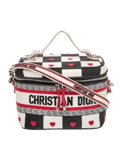 Pre-owned Dior Canvas Canvas Amour Travel Vanity Case In Multicolor