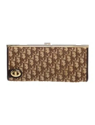 Pre-owned Dior Canvas Clutch In Brown