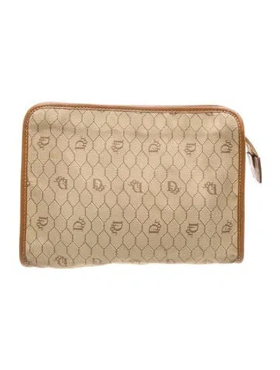 Pre-owned Dior Canvas Clutch Vintage In Brown