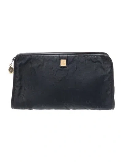 Pre-owned Dior Canvas Cosmetic Bag In Blue