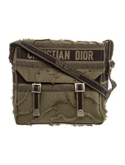 Pre-owned Dior Canvas Camp In Green