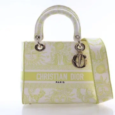 Pre-owned Dior Canvas Iviera Lady D-lite Medium 2024 In Green