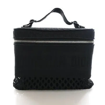 Pre-owned Dior Canvas Travel Vanity Case In Black