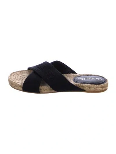 Pre-owned Dior Canvas Espadrilles In Black