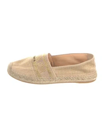 Pre-owned Dior Canvas Graphic Print Espadrilles In Neutrals