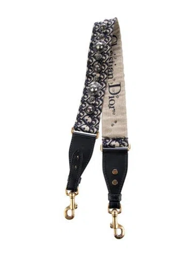Pre-owned Dior Canvas Handbag Strap In Blue