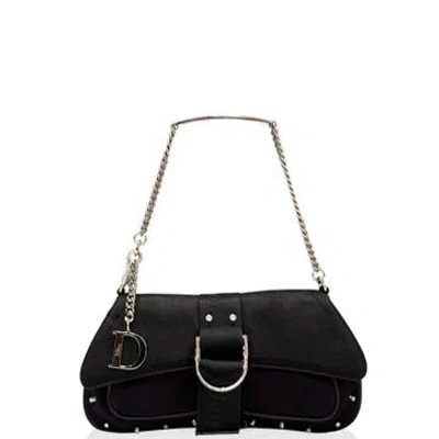 Pre-owned Dior Canvas Hardcore Shoulder Bag In Black