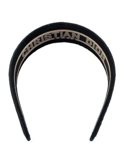 Pre-owned Dior Canvas Headband In Blue