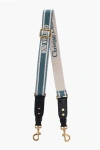 DIOR CANVAS LOGOED SHOULDER STRAP WITH LEATHER TRIMS