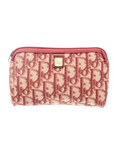 Pre-owned Dior Canvas Oblique Canvas Clutch Vintage In Neutral