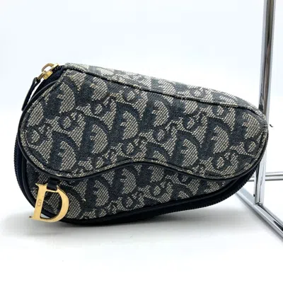 Pre-owned Dior Canvas Pouch () In Blue