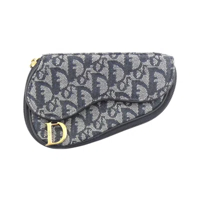 Pre-owned Dior Canvas Pouch () In Blue