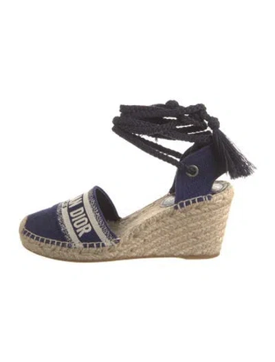 Pre-owned Dior Canvas Printed Espadrilles