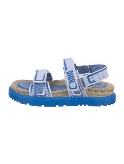 Pre-owned Dior Canvas Printed Espadrilles In Blue