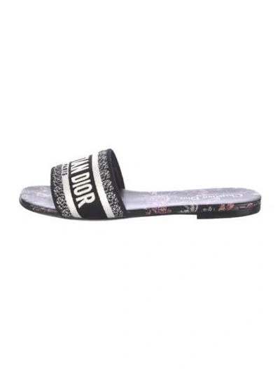 Pre-owned Dior Canvas Printed Slides In Multi