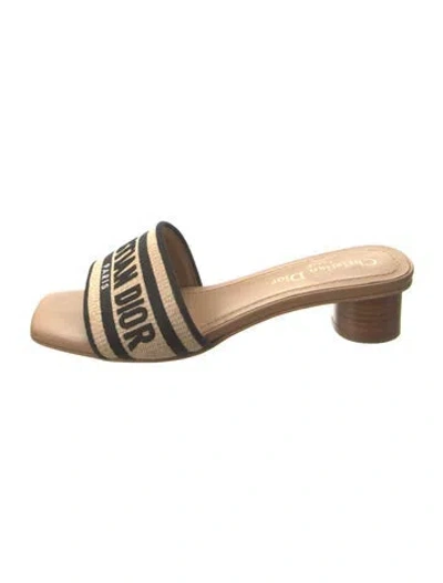 Pre-owned Dior Canvas Printed Slides In Multi