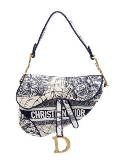 Pre-owned Dior Canvas Saddle In Neutrals