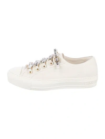 Pre-owned Dior Canvas Sneakers In White