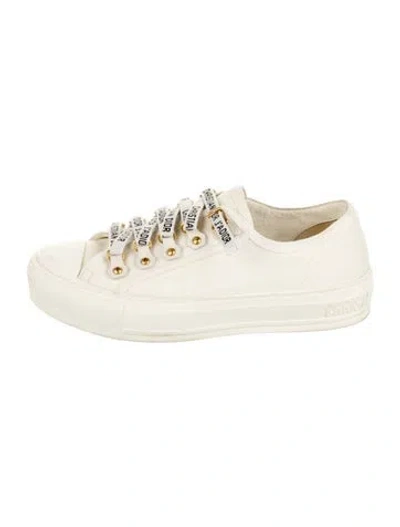 Pre-owned Dior Canvas Sneakers In White