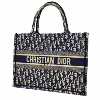 Pre-owned Dior Canvas Tote Bag () In Blue